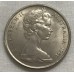 AUSTRALIA 1966 . TWENTY 20 CENTS COIN . FIRST PORTRAIT . PLATYPUS